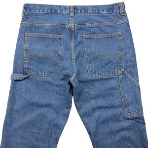 Mountain and Wave Mens Carpenter Jeans Medium Wash Blue Denim 34x32 3877TS